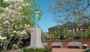 A photo of the Minerva statue