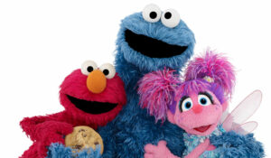 Photo of Cookie Monster, Elmo, and Abby