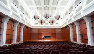 Photo of the Tew Recital Hall interior