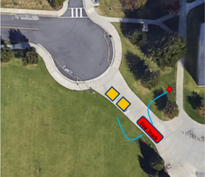 Photo of the layout for the fire demo