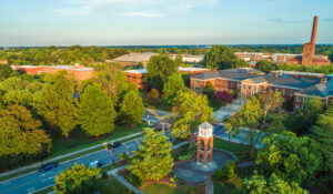 Aerial photo of campus