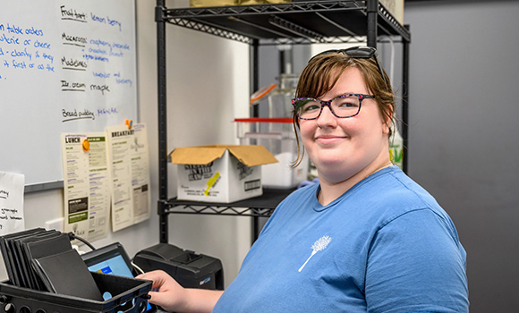 Photo of server working in restaurant