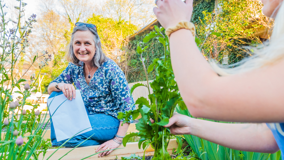 woman in garden