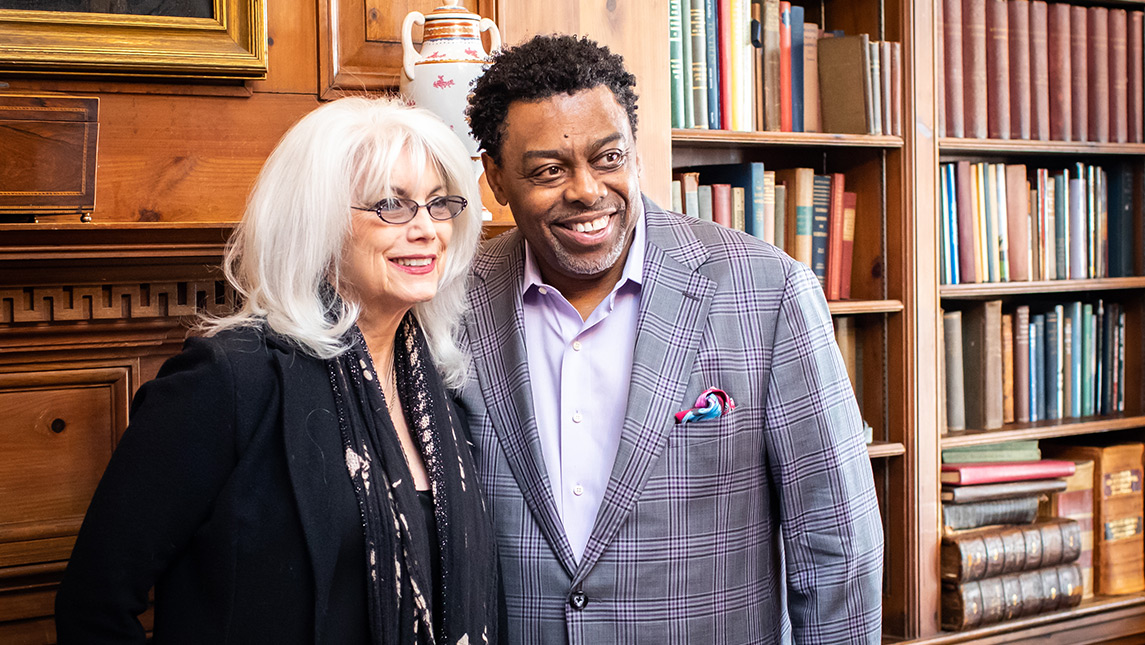 Portrait of Emmylou Harris and Chancellor Gilliam