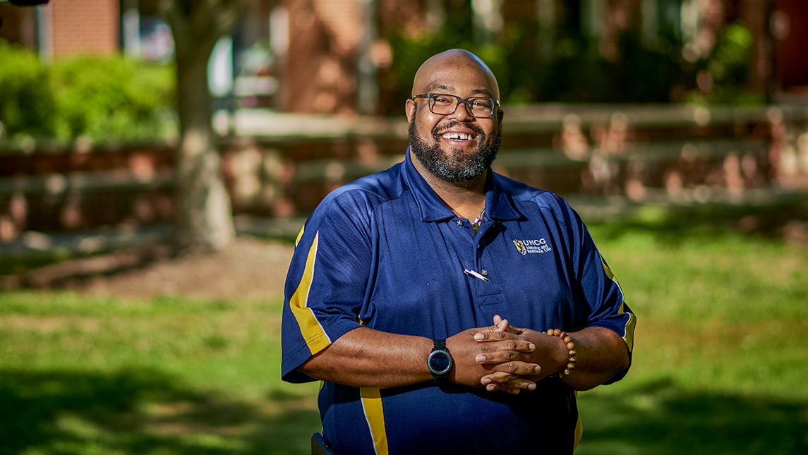 Photo of Dwayne Hines on campus