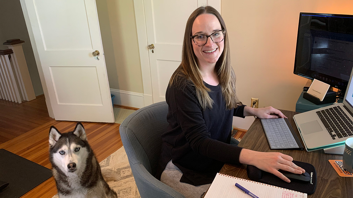 Photo of Megan Karbley at home office