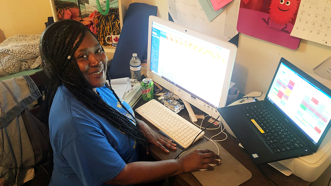 Photo of Angela White-Dobbins at home office