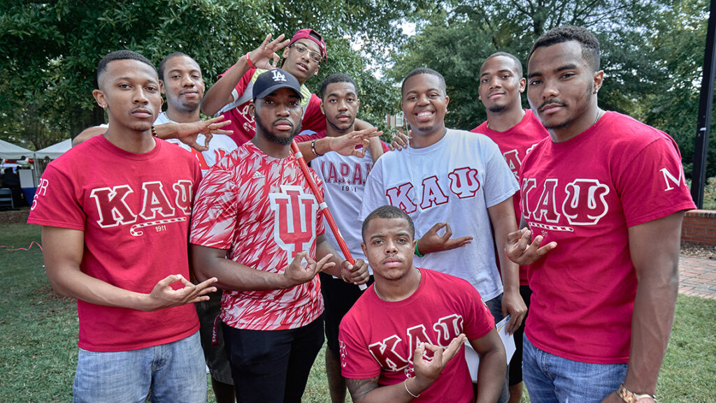 Group photo of fraternity brothers