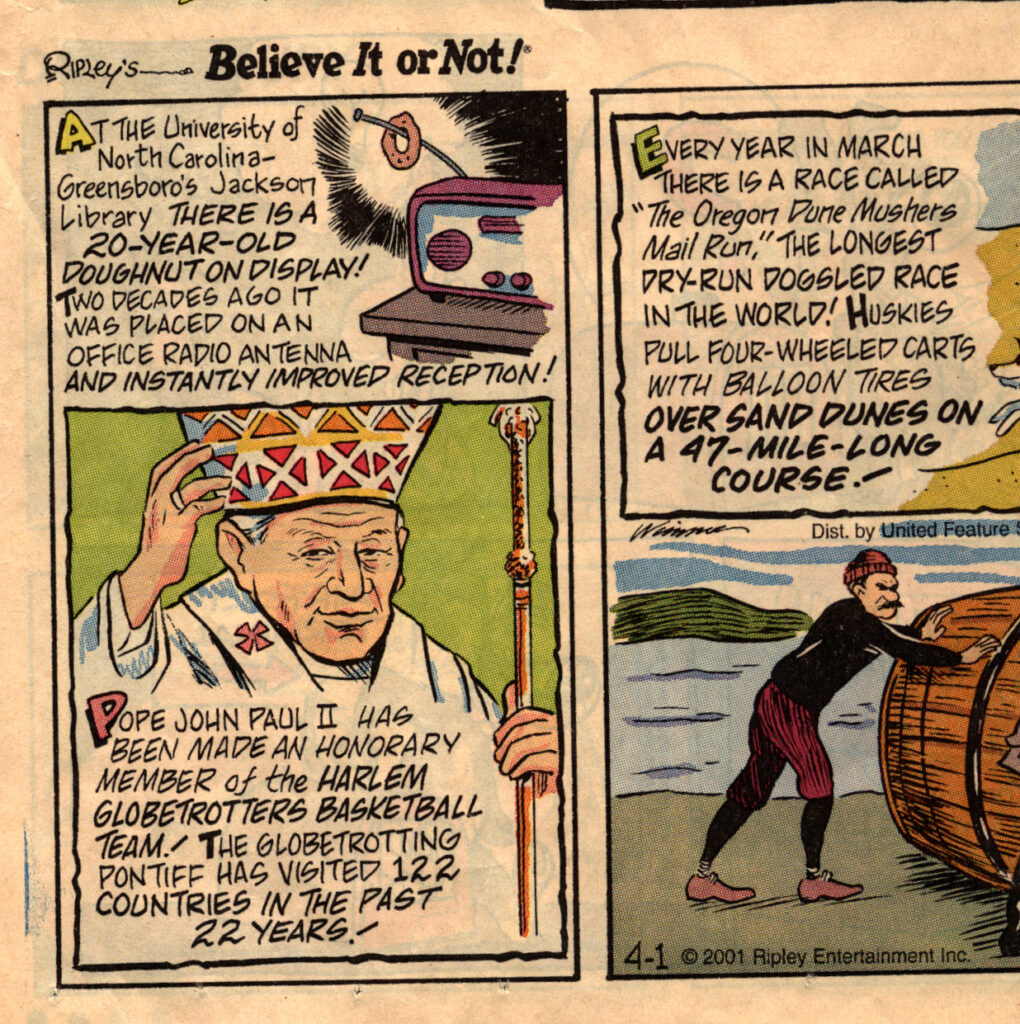 Ripley's Believe it or Not cartoon