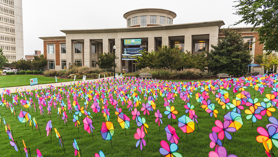 pinwheels on the EUC Lawn