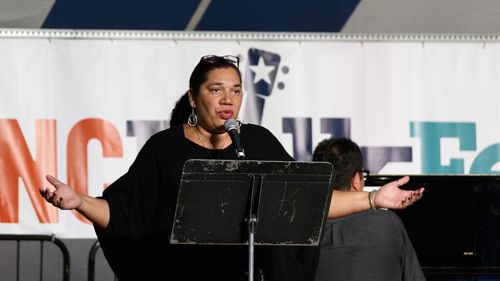 Lalenja Harrington at Folk Festival