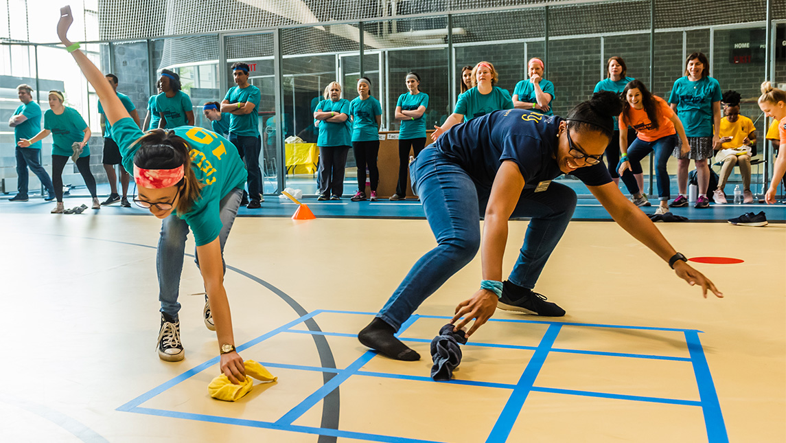 Players compete in 2019 UNCG Employee Field Day at Kaplan Center