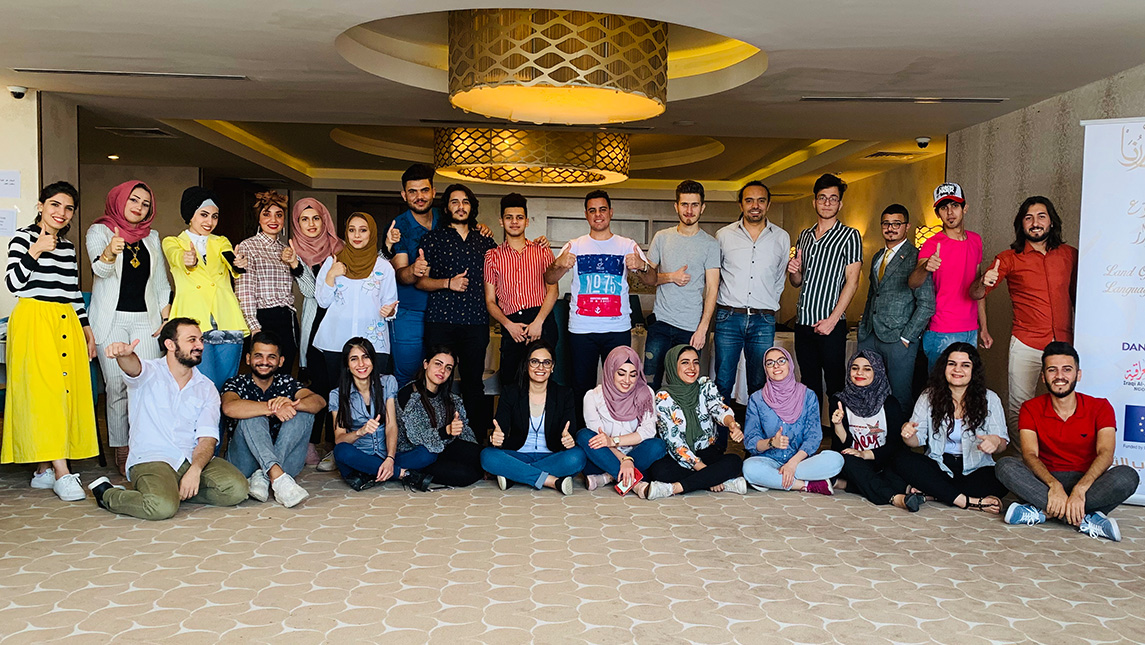 Noor Ghazi during her trip to Iraq