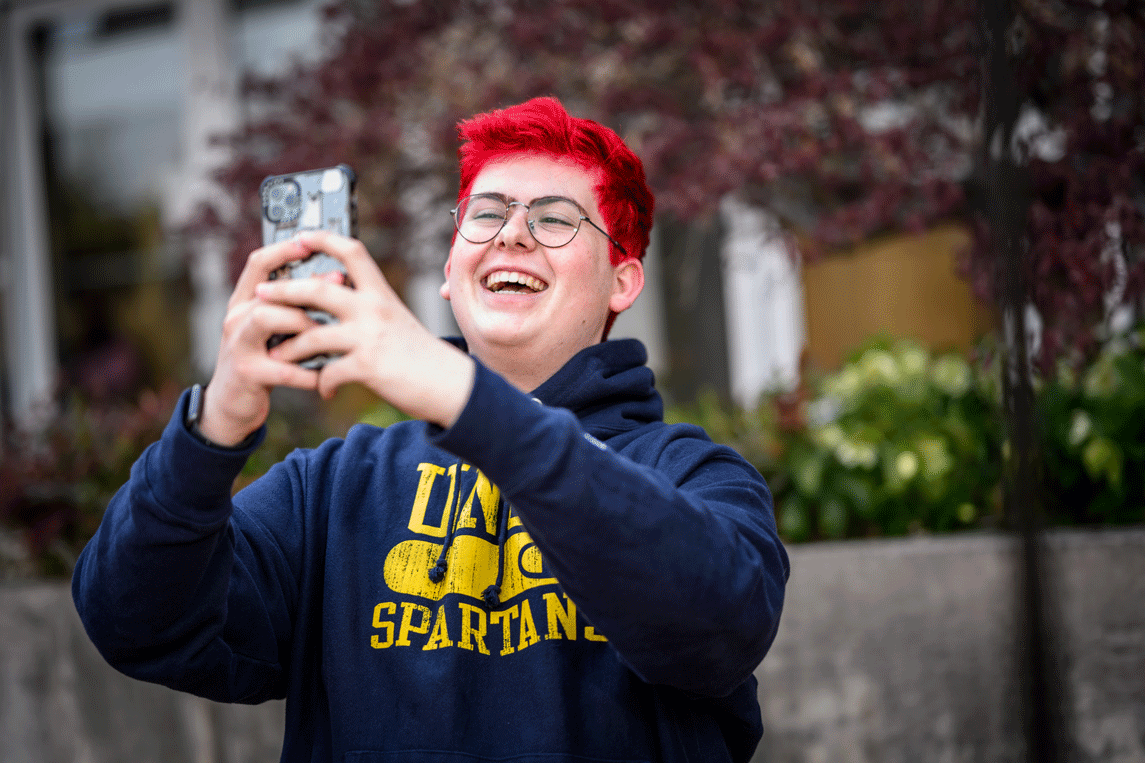 Student taking a selfie