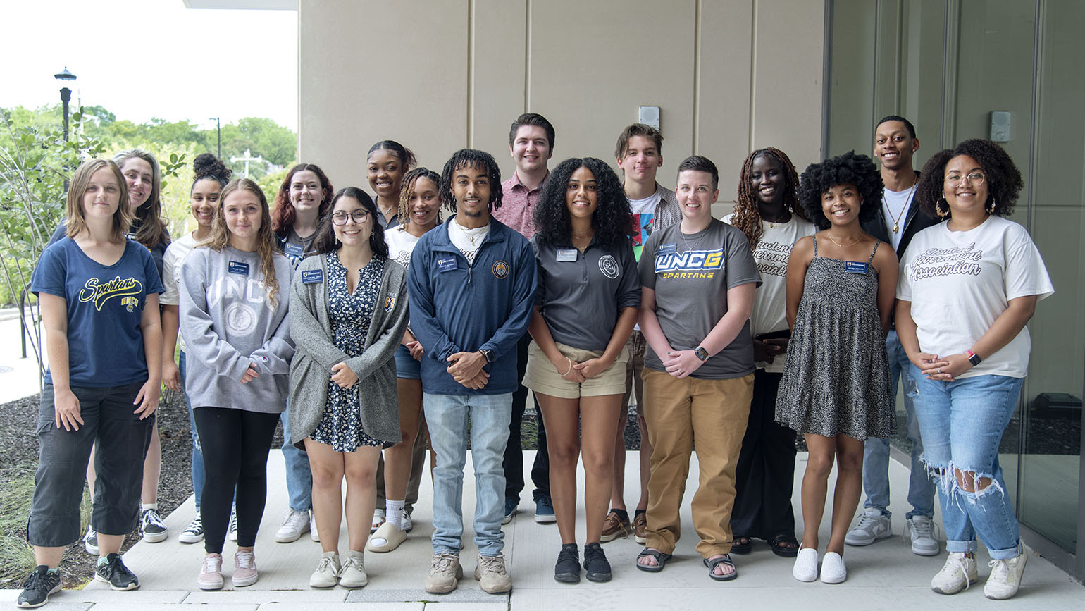 UNCG SGA student members in a group
