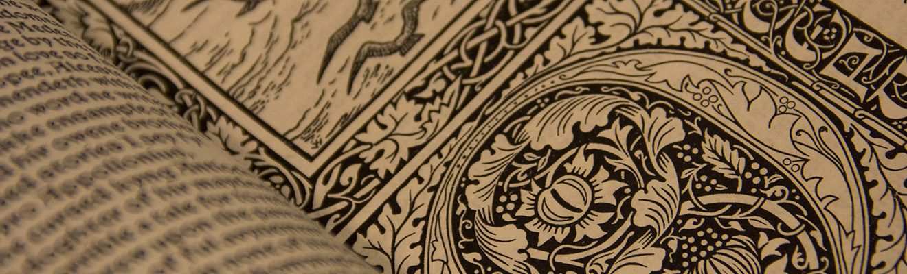 A close-up image of a symbol inside a book.