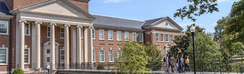 large brick and stone academic building