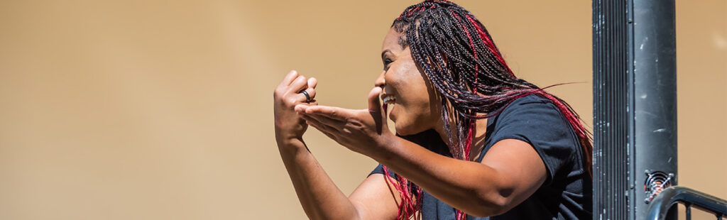 ASL Interpreter at the 2021 NC Folk Festival