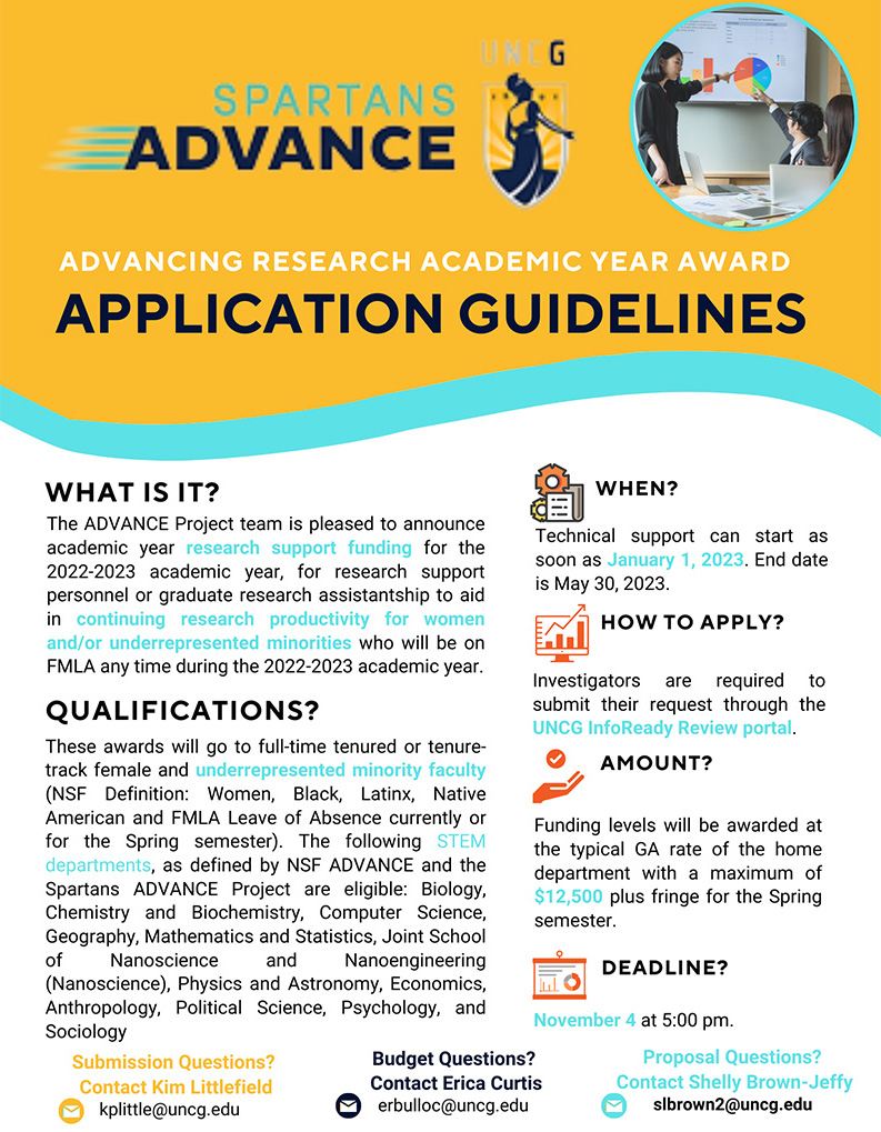 Poster about Spartan ADVANCE guidelines.