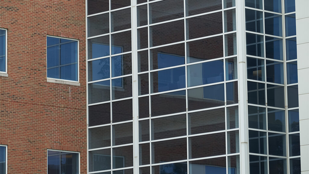 Windows of the Sullivan Science Building.