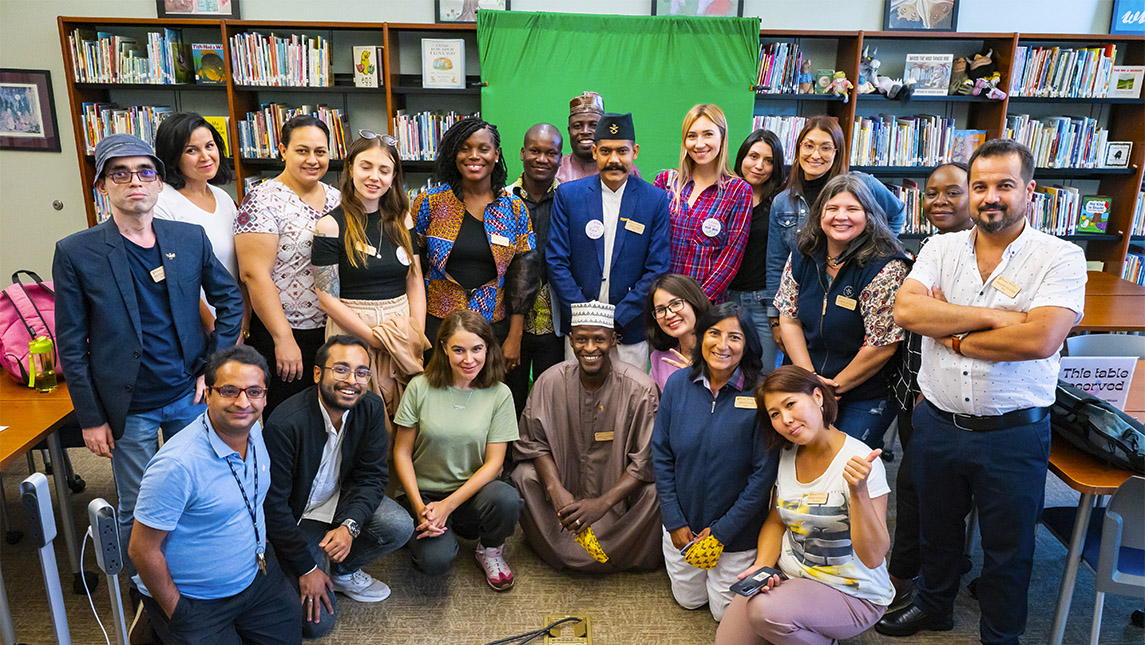 Fulbright TEA Scholars at a reception at the School of Education