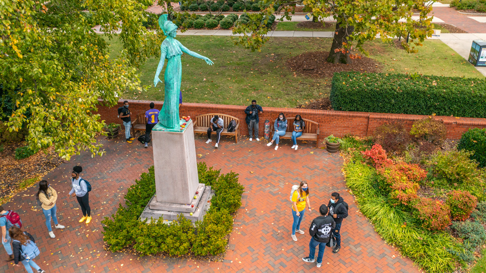 Image of Minerva Statue on UNCG Campus