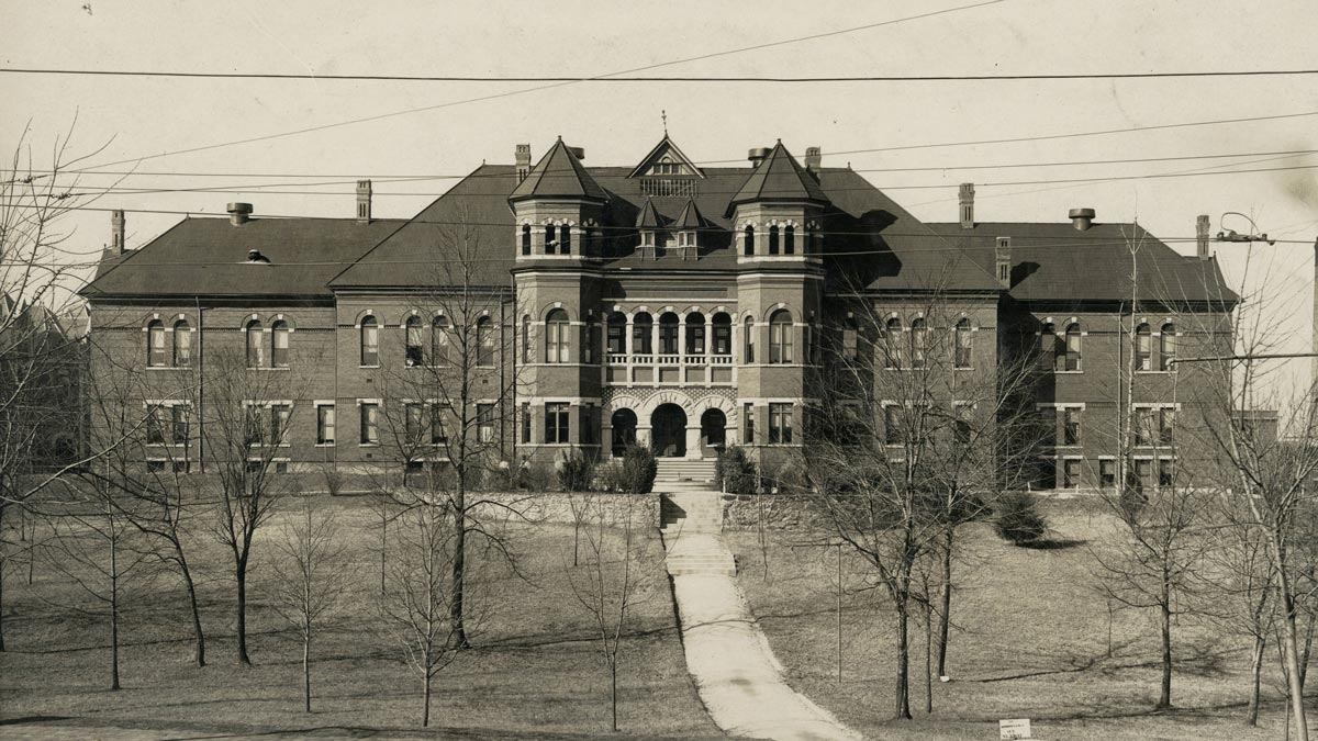 Historic photo of the Administration Building.