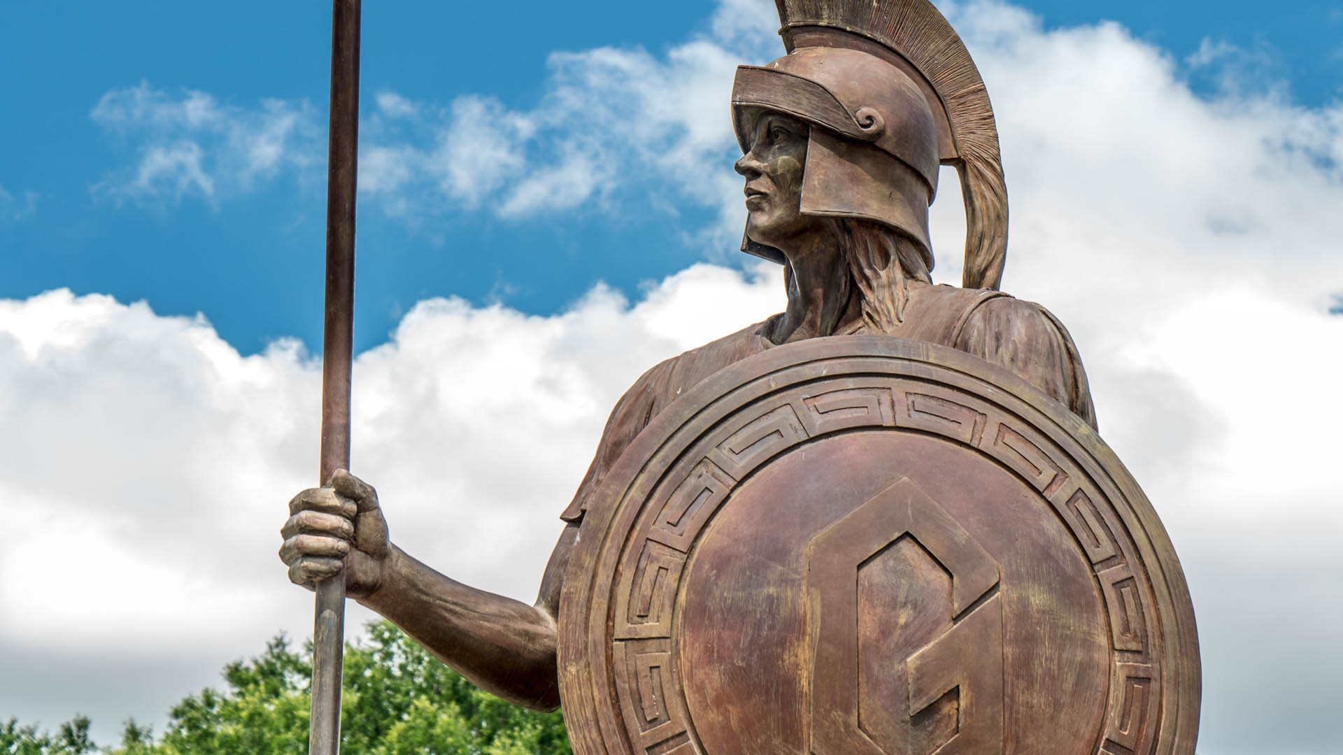 Spartan Statue on UNCG Campus