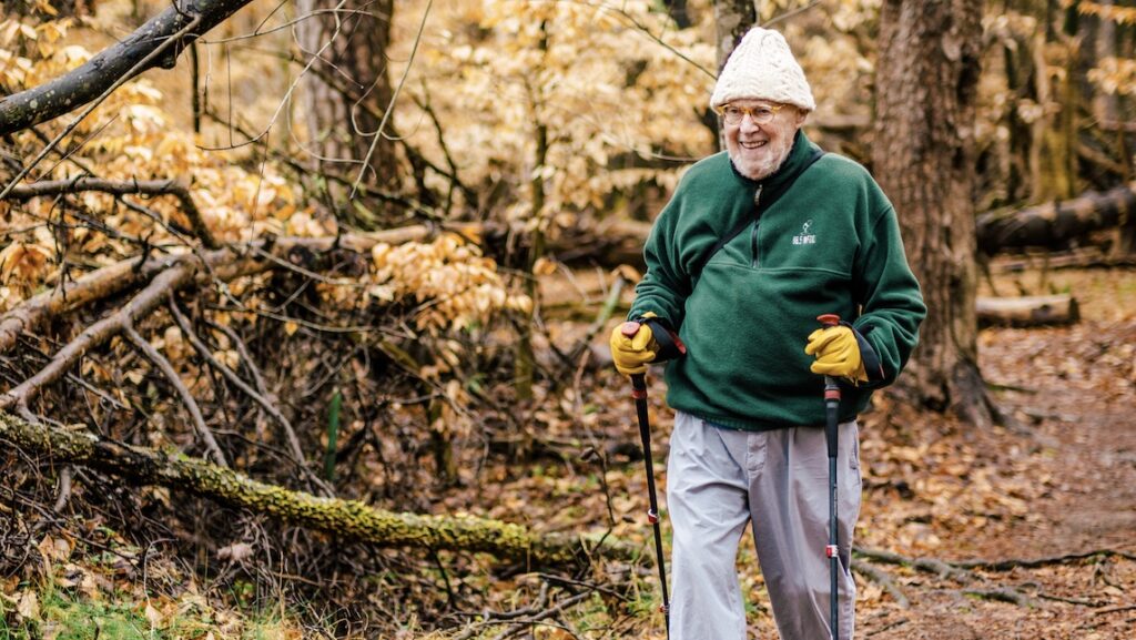 CTR member enjoying a hike in the woods.