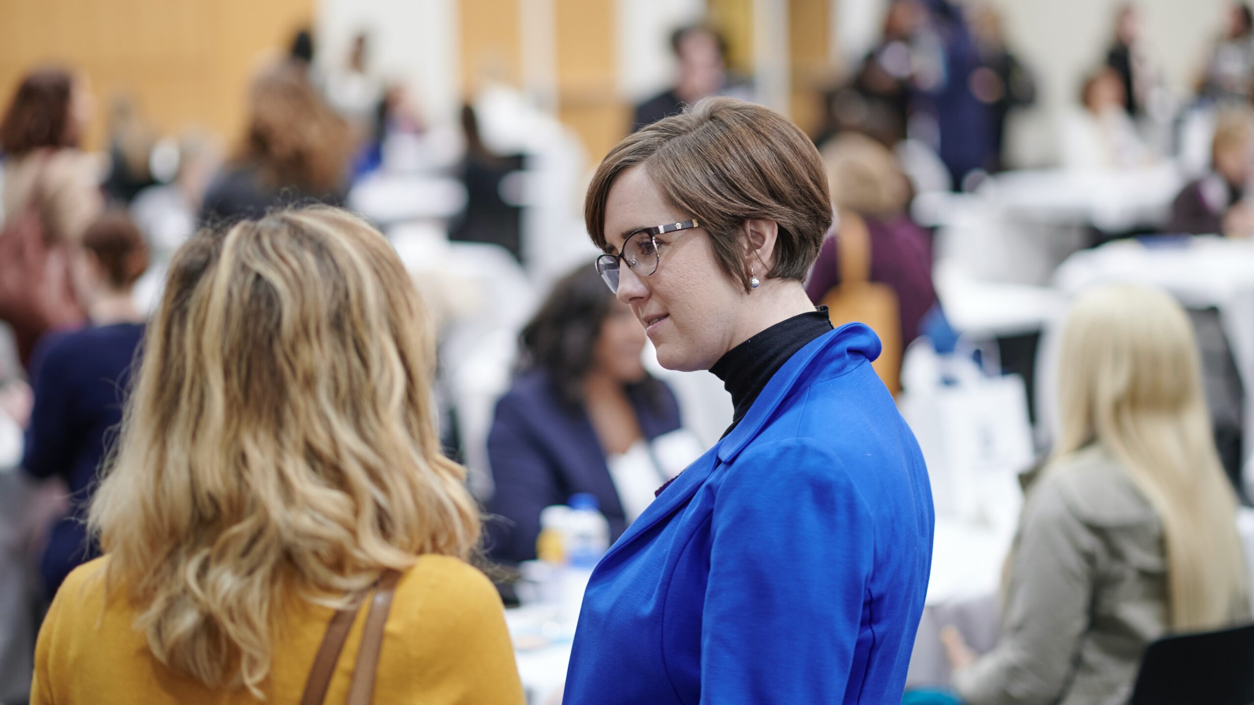 Two woman at UNCG Mentoring Monday event.