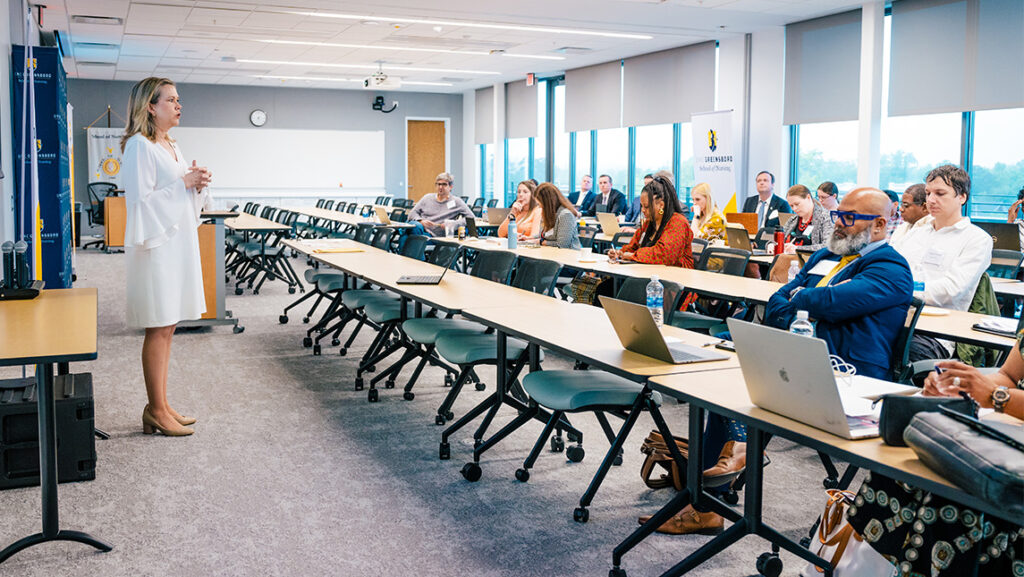 The UNC Faculty Assembly meets in the Nursing Instructional Building.