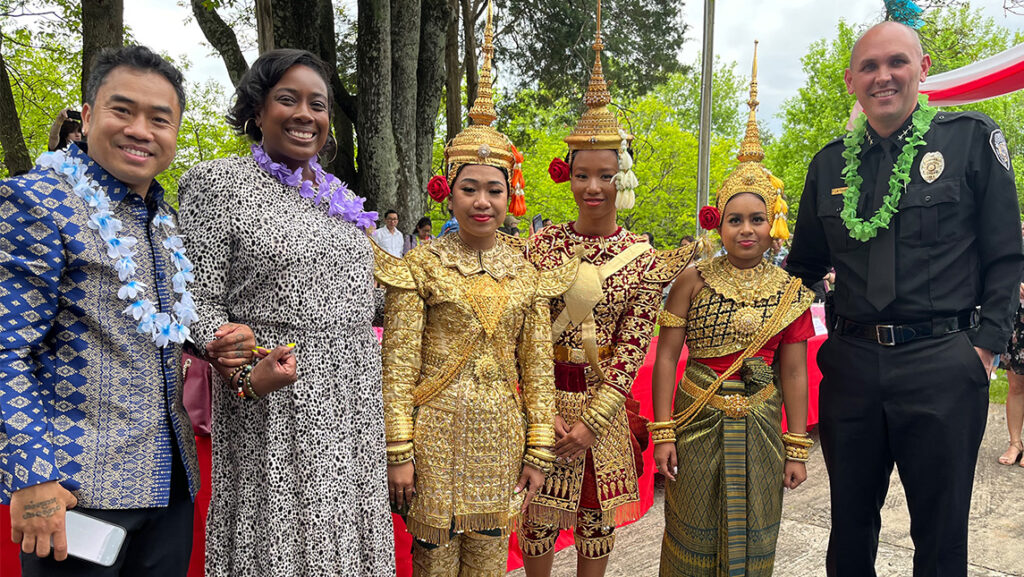 Alumni April Albritton at the Cambodian New Year in Greensboro.