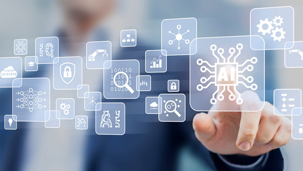 A digital display of computer icons.