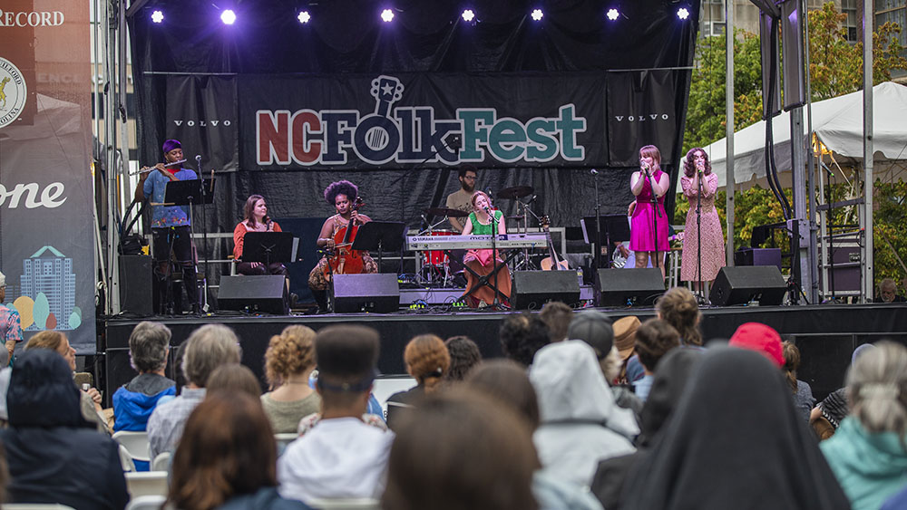 2022 North Carolina Folk Festival, Downtown Greensboro. Anna Vtipil performs at the Old Courthouse Stage