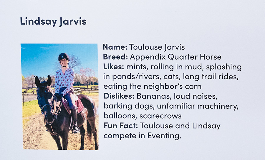 Photo of a UNCG graduate student on her horse.