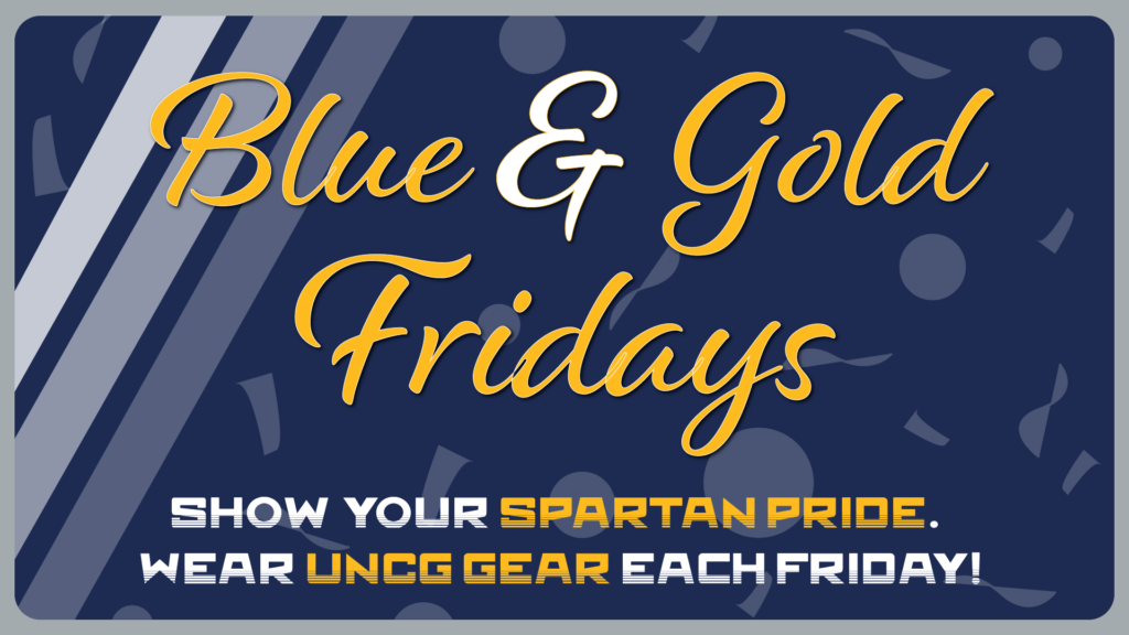Blue and Gold Fridays graphic.