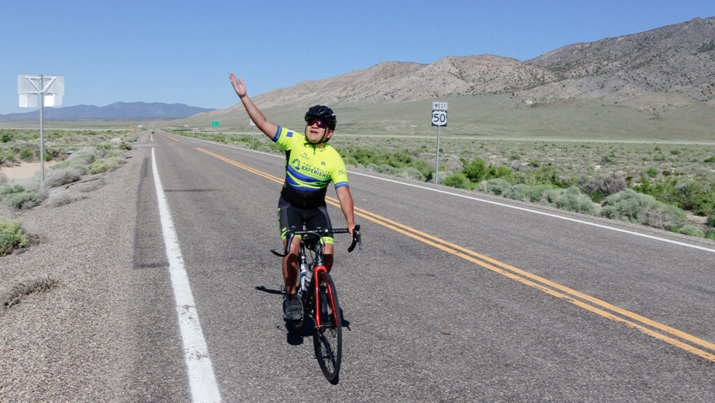 UNCG student Giovanni Martinez on bike