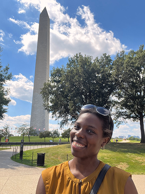 International student Winnie Mwayi in Washington, D.C.