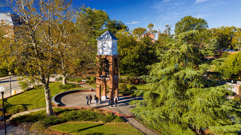 UNCG's Vacc Clock Tower.