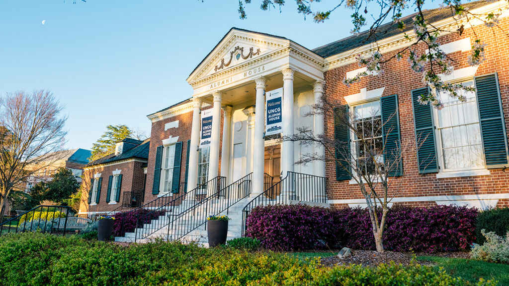 Outside the UNCG Alumni House.