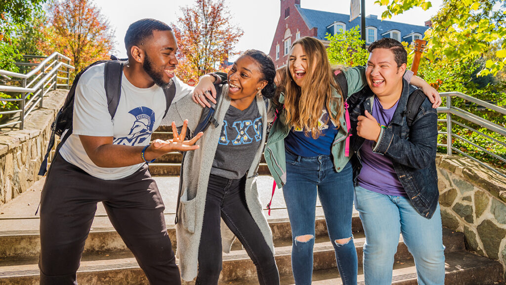 UNCG students laughing