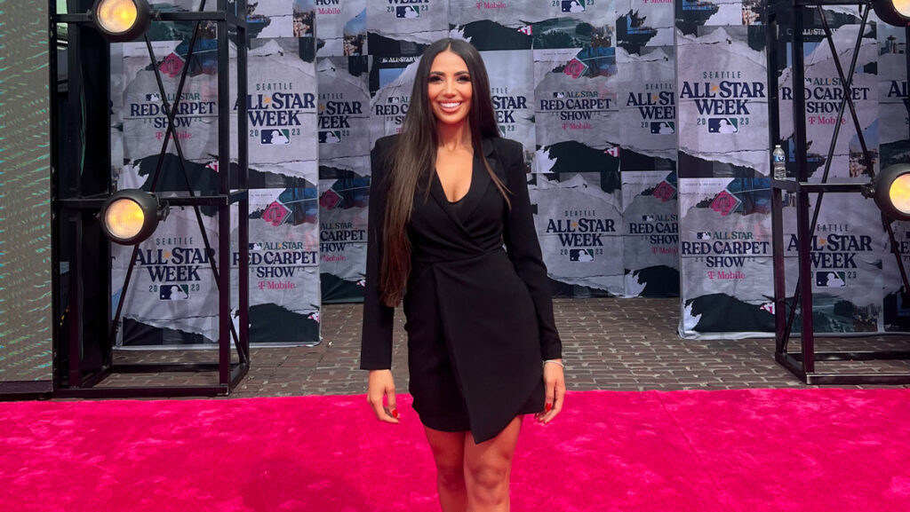 Dominique Madruga on the red carpet.