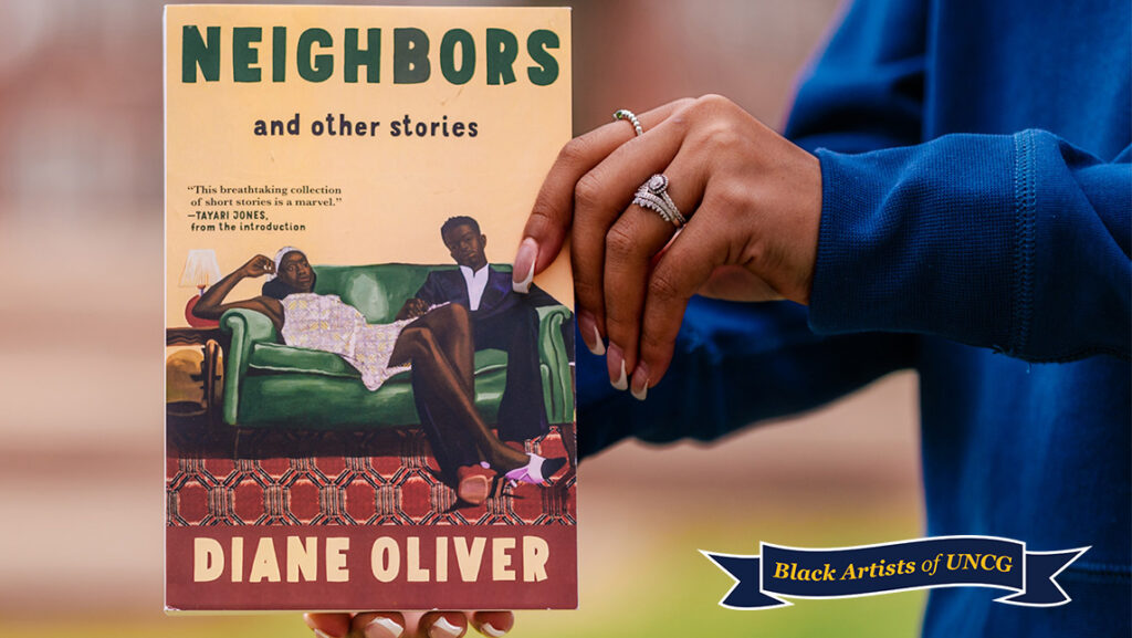 Cover of the book "Neighbors and Other Stories" by UNCG alumna Diane Oliver.