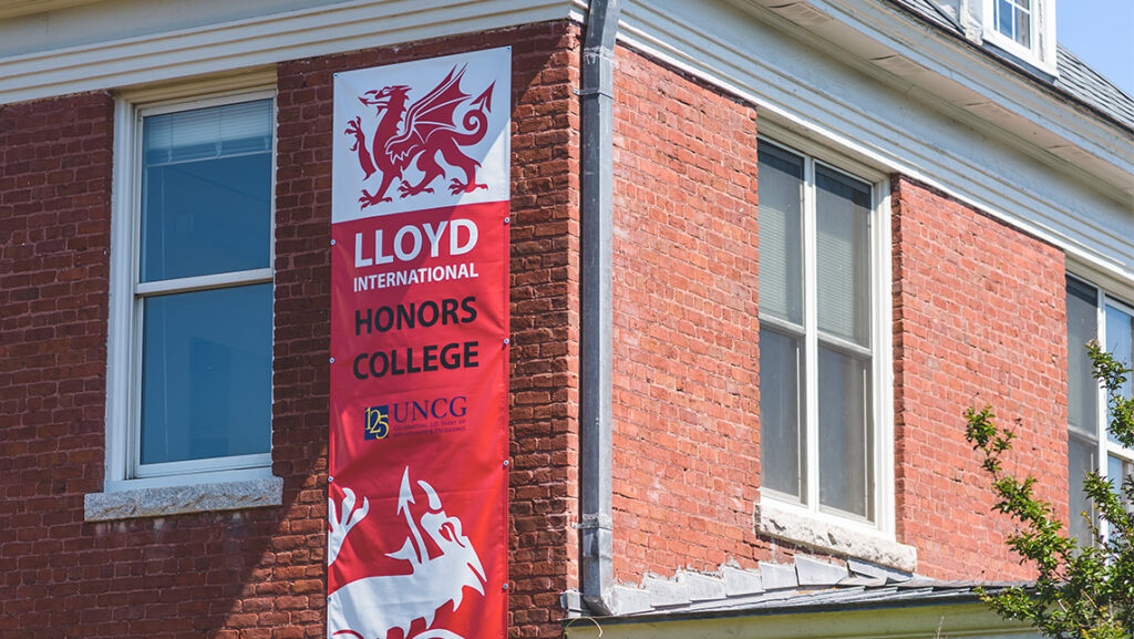Banner for the UNCG Lloyd International Honors College.