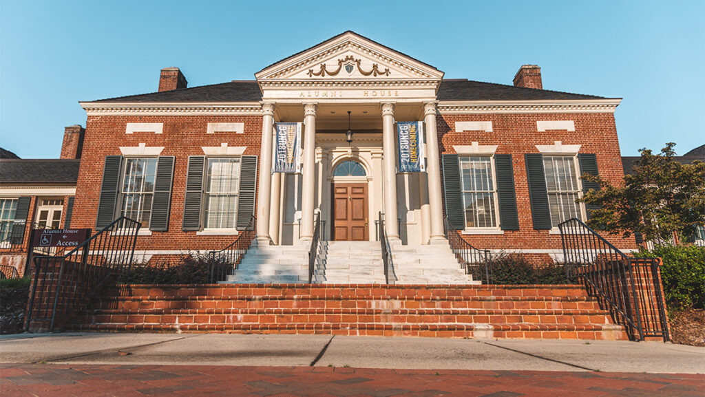 Outside the UNCG Alumni House.
