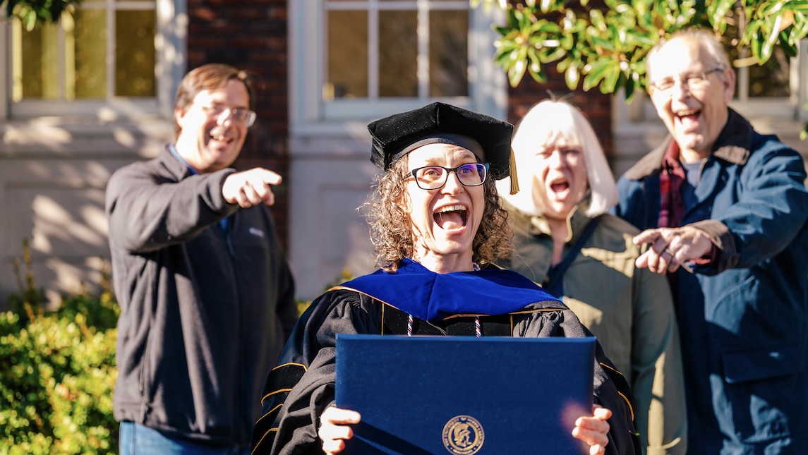 Kim Vogt graduates with a PhD for School of Nursing.