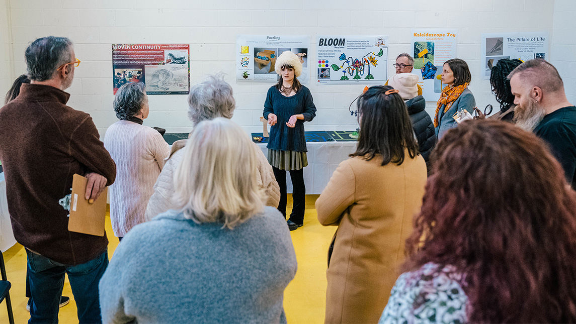 UNCG students present their artwork proposals for the 