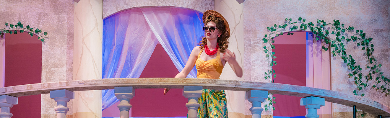 Drama, BFA Design and Technology banner, Much Ado production