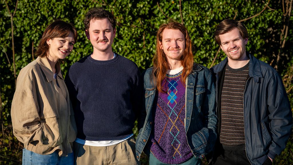UNCG alumni Amanda Walton, Cooper Atkinson, David Snee, and Tyler Motley Ellis.