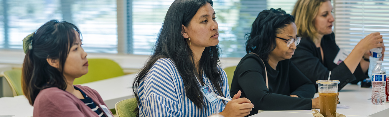 Educators gather at the first NC Piedmont TESOL mini-conference (affiliated with Carolina TESOL) held in the School of Education Building.